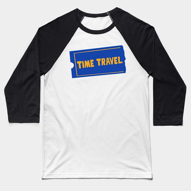 Time Travel Blockbuster Parody Baseball T-Shirt by Sparkleweather